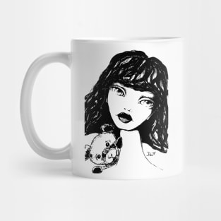 Beary Sweet - Black & White Version Mug